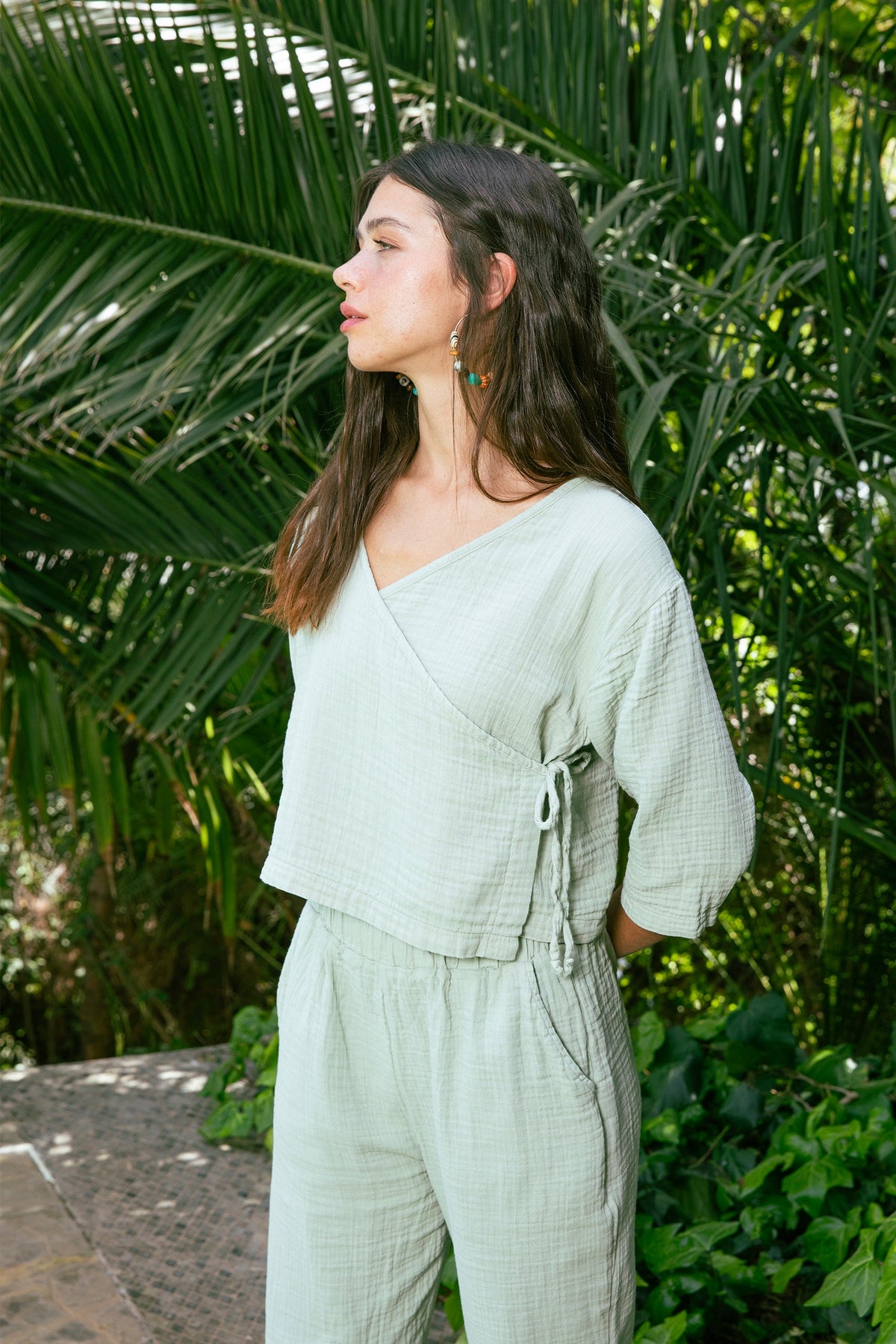 Handarte Los Angeles-Mint Yeşili Wrap Top-Top-6-roqelvaxirum.shop
