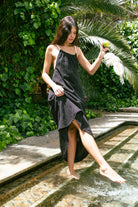 Handarte Los Angeles-Sırt Çapraz Siyah Müslin Kibele Elbise-Elbise-4-roqelvaxirum.shop