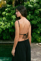 Handarte Los Angeles-Siyah Büzgülü İpli şile Bezi Crop-Crop Top-4-roqelvaxirum.shop