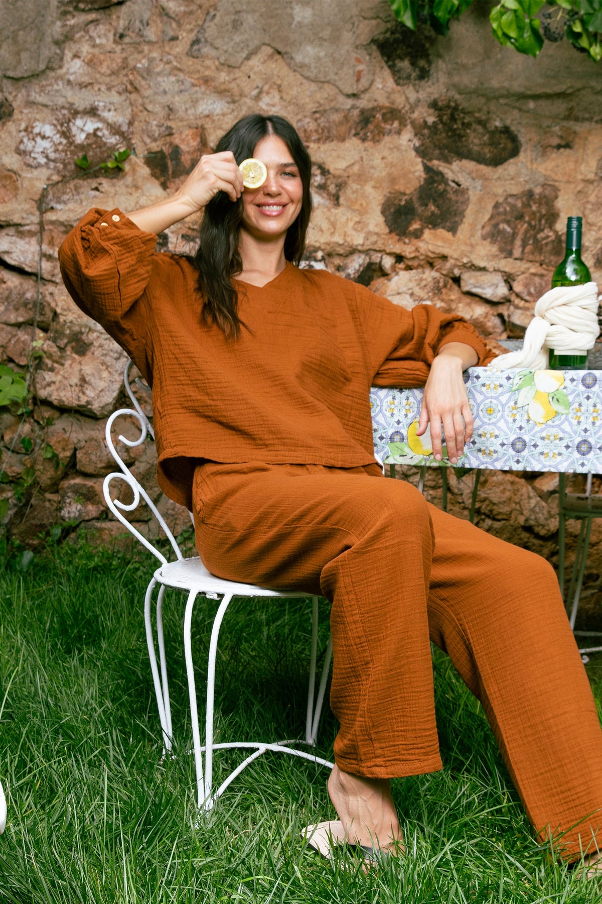 Handarte Los Angeles-Tarçın Müslin Pantolon-Pantolon-2-roqelvaxirum.shop