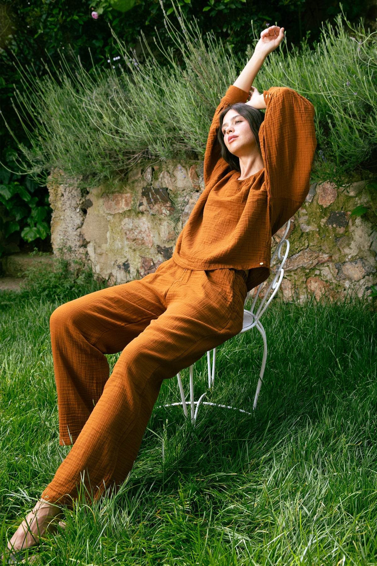 Handarte Los Angeles-Tarçın Müslin Pantolon-Pantolon-8-roqelvaxirum.shop