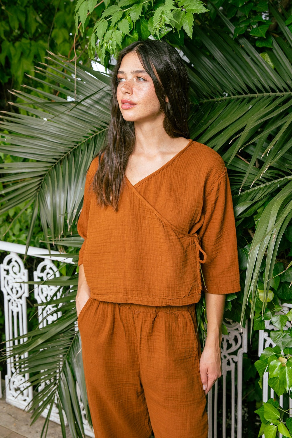 Handarte Los Angeles-Tarçın Müslin Wrap Top-Top-3-roqelvaxirum.shop