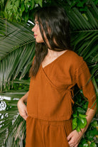 Handarte Los Angeles-Tarçın Müslin Wrap Top-Top-5-roqelvaxirum.shop