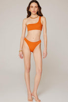 Haracci-Auretta Tek Omuzlu Brazilian Turuncu Bikini Set-Bikini & Mayo-3-roqelvaxirum.shop
