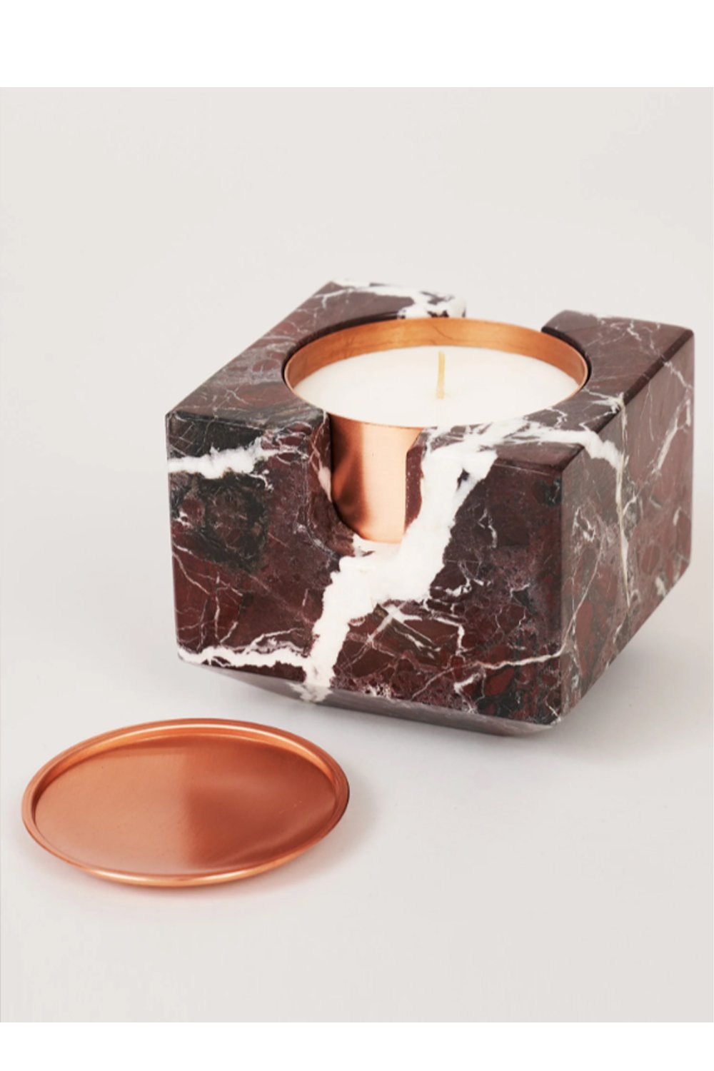 Haus 34-Glow Ela Bakır Mermer Mumluk-Mumluk & Şamdan-2-roqelvaxirum.shop