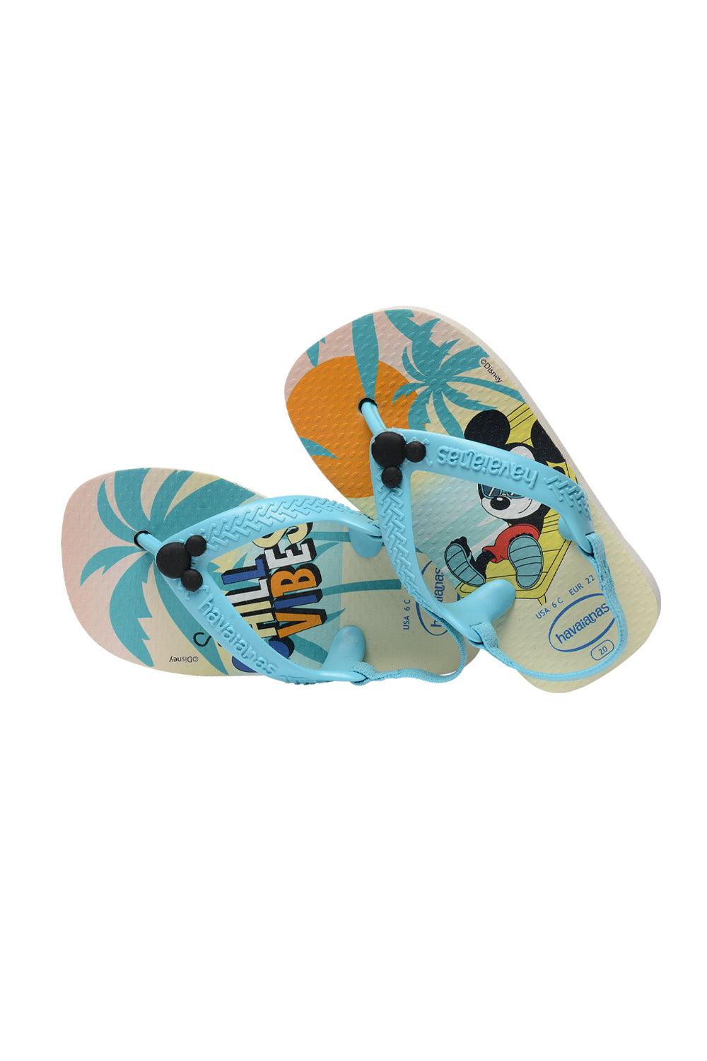 Havaianas-Baby Disney Classic Beige Straw/Blue-Sandalet & Terlik-5-roqelvaxirum.shop