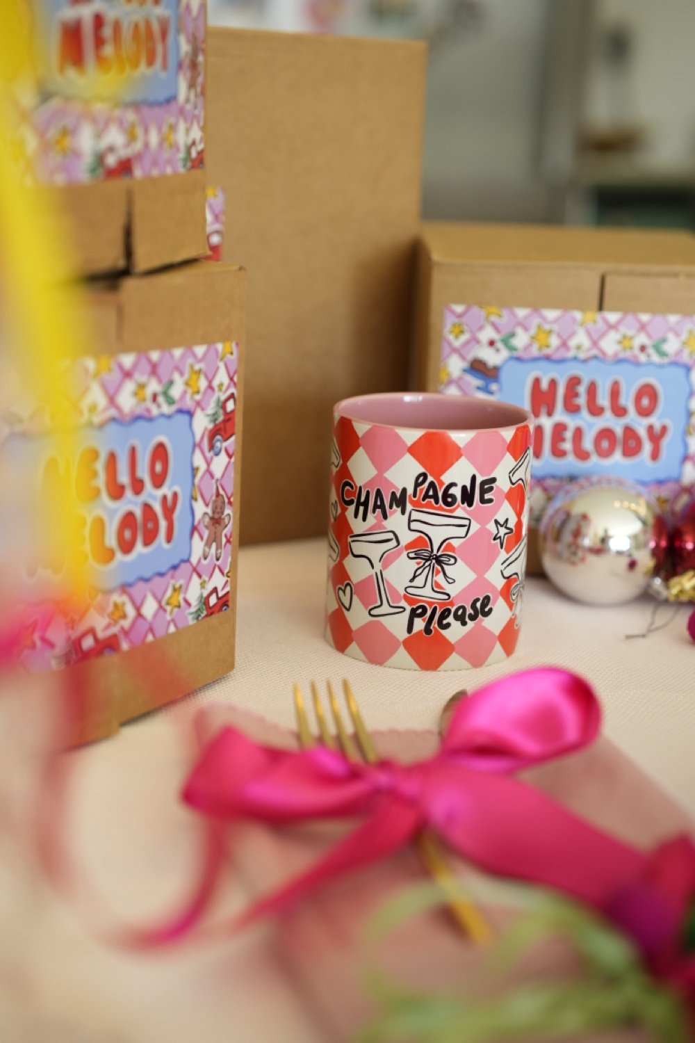 Hello Melody-Champagne Kupa-Bardak-4-roqelvaxirum.shop