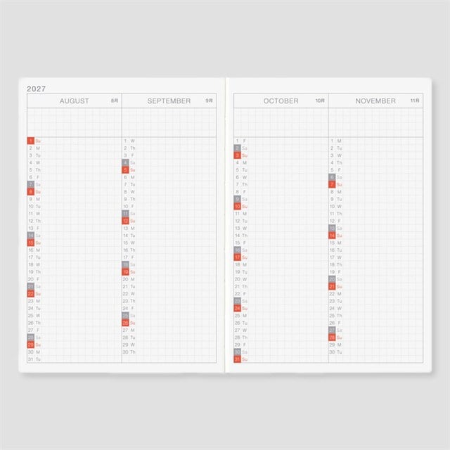 Hobonichi-Techo Original Ajanda, A6 - 2027 İngilizce-Ajanda-4-roqelvaxirum.shop