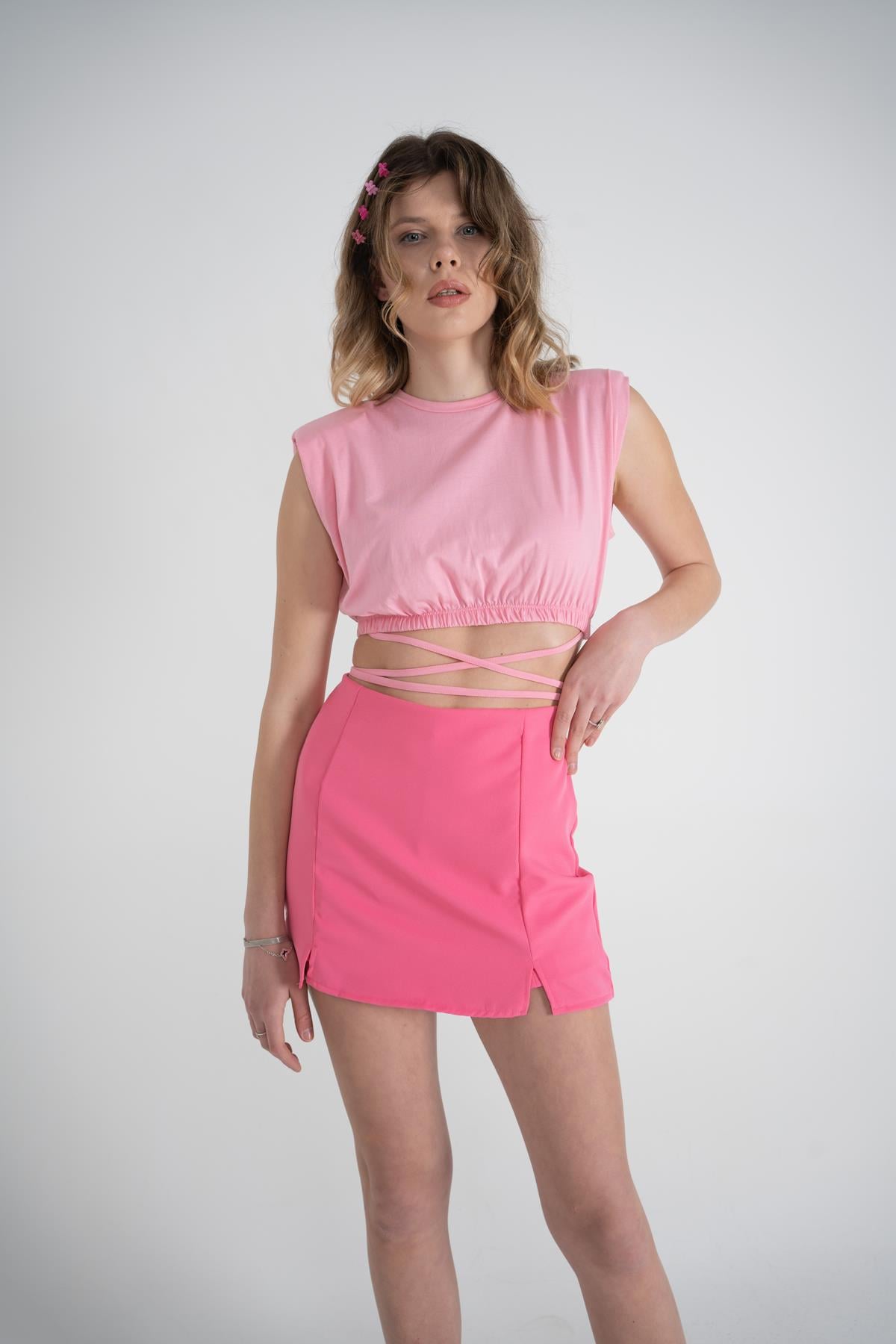 Holly Lolly-Candy T-Shirt, Pembe-T-Shirts-4-roqelvaxirum.shop