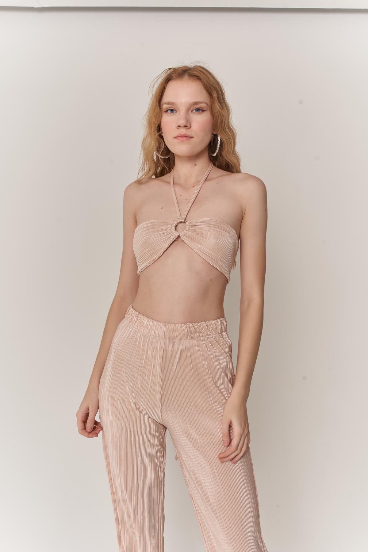 Holly Lolly-Cardy Crop Bağlamalı Bluz, Bej-Bluz-5-roqelvaxirum.shop