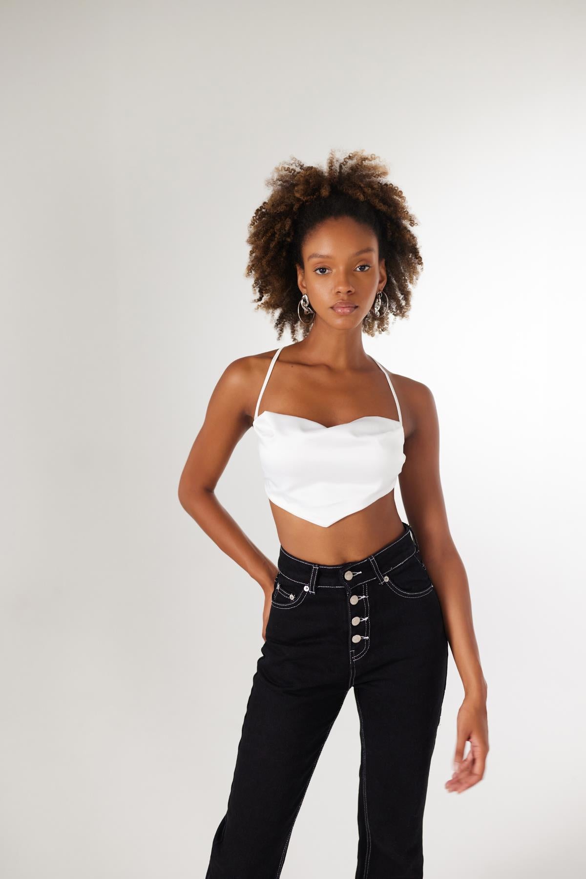 Holly Lolly-Shery Crop, Beyaz-Bluz-1-roqelvaxirum.shop