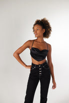 Holly Lolly-Shery Crop, Siyah-Bluz-3-roqelvaxirum.shop