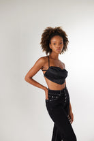 Holly Lolly-Shery Crop, Siyah-Bluz-4-roqelvaxirum.shop