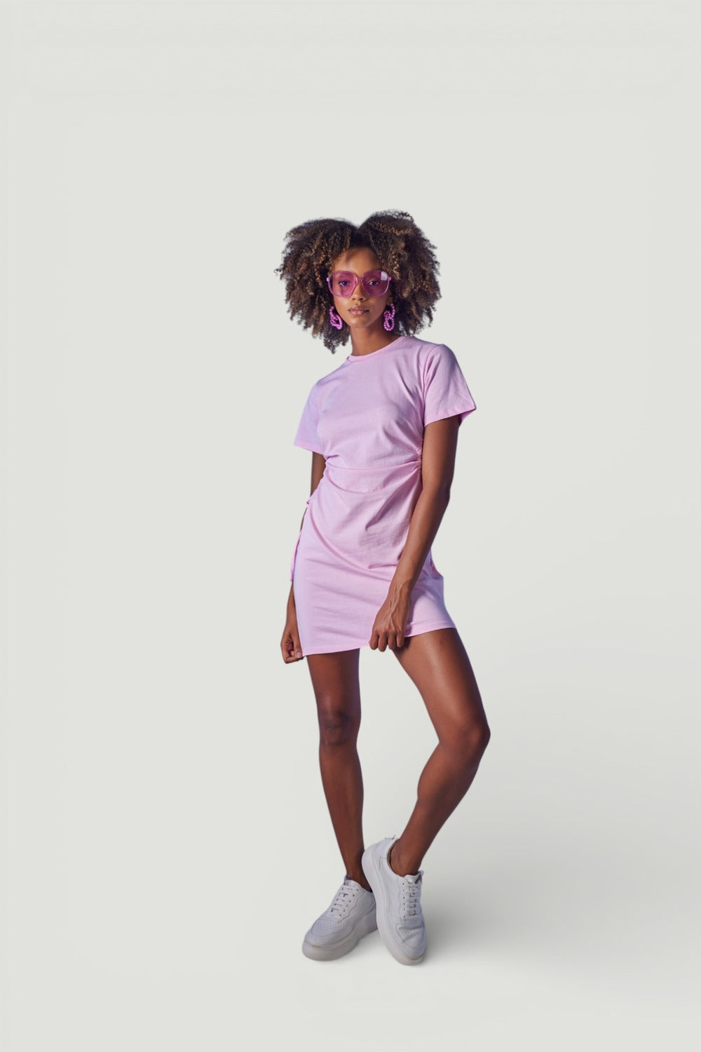 Holly Lolly-Wex T-Shirt Elbise, Pembe-Elbise-1-roqelvaxirum.shop