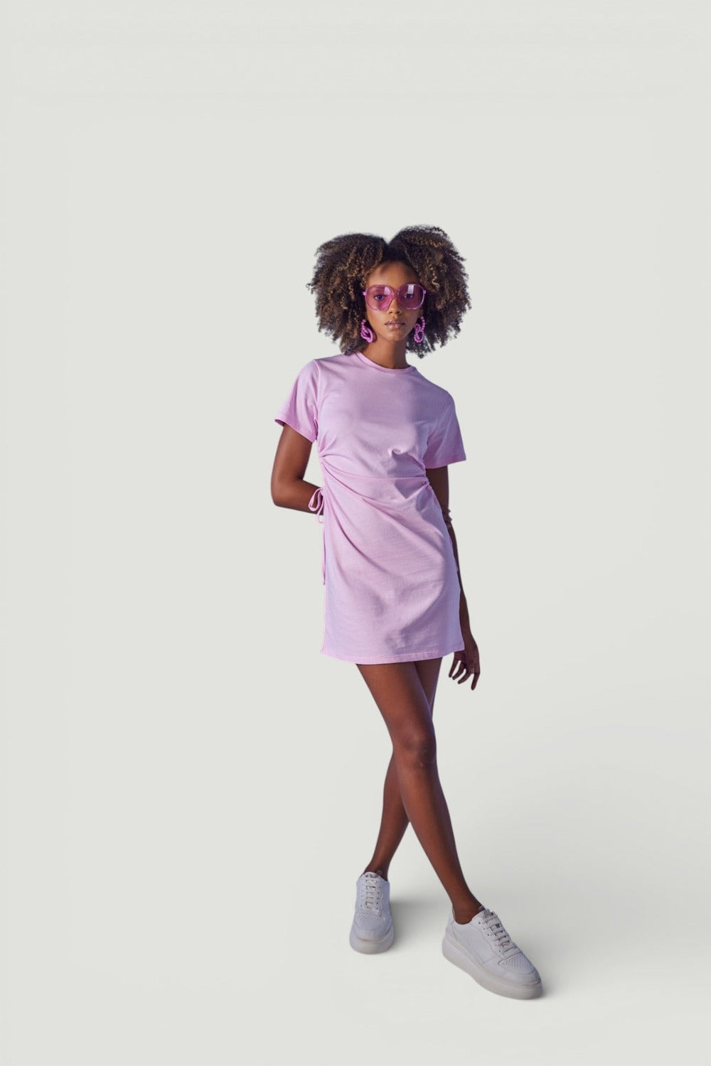 Holly Lolly-Wex T-Shirt Elbise, Pembe-Elbise-4-roqelvaxirum.shop