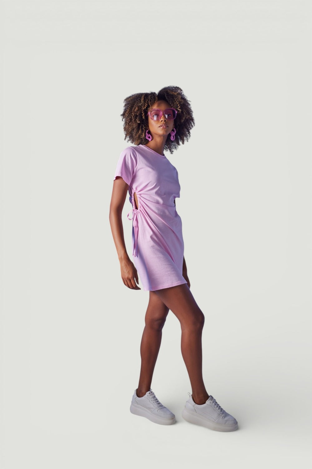 Holly Lolly-Wex T-Shirt Elbise, Pembe-Elbise-5-roqelvaxirum.shop