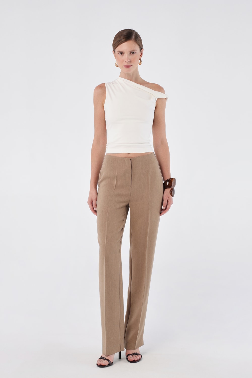 House of IKA-Asimetrik Omuzlu Bluz-Top-4-roqelvaxirum.shop
