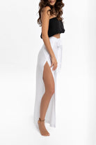 Husufi-Freeside Beyaz Yırtmaçlı Şalvar Pantolon-Pantolon-3-roqelvaxirum.shop