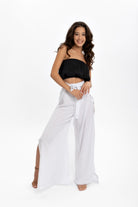 Husufi-Freeside Beyaz Yırtmaçlı Şalvar Pantolon-Pantolon-5-roqelvaxirum.shop