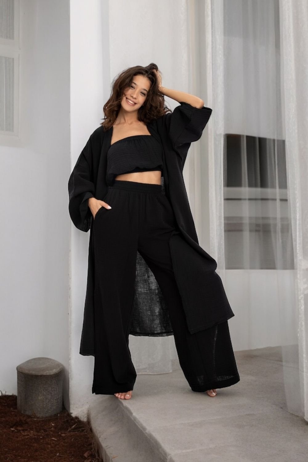 Husufi-Holly Siyah Kimono-Kimono-1-roqelvaxirum.shop