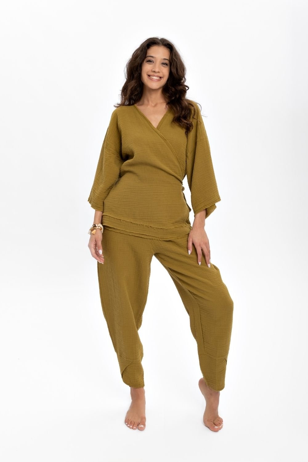 Husufi-Kruvaze Yeşil Kimono-Kimono-1-roqelvaxirum.shop