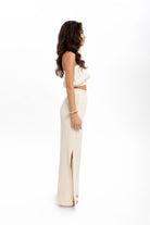 Husufi-Naturel Müslin Yırtmaçlı Pantolon-Pantolon-4-roqelvaxirum.shop