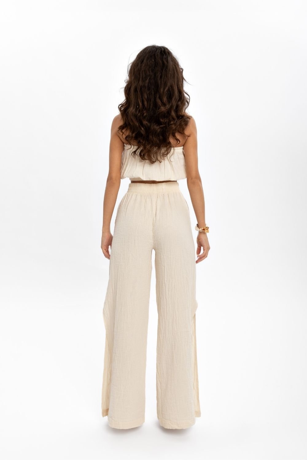 Husufi-Naturel Müslin Yırtmaçlı Pantolon-Pantolon-5-roqelvaxirum.shop