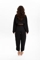 Husufi-Siyah Crop Bluz-Top-5-roqelvaxirum.shop