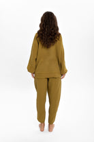 Husufi-Yeşil Bürümcüklü Sweatshirt-Sweatshirts & Hoodies-6-roqelvaxirum.shop