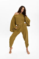 Husufi-Yeşil Crop Bluz-Top-3-roqelvaxirum.shop