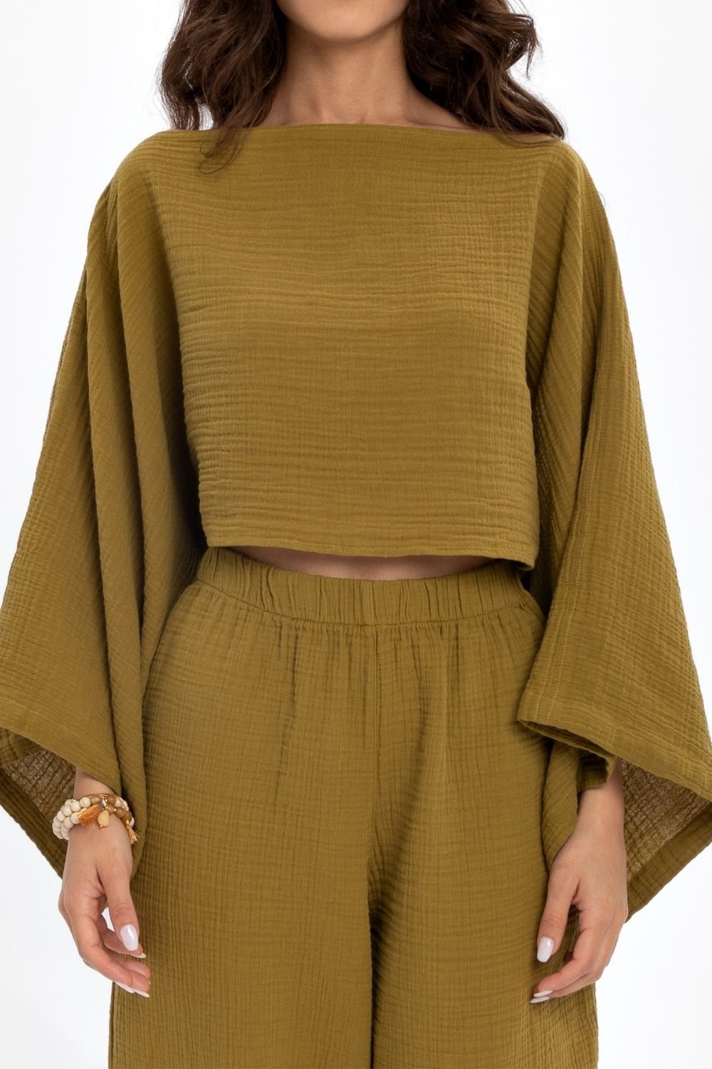 Husufi-Yeşil Crop Bluz-Top-4-roqelvaxirum.shop