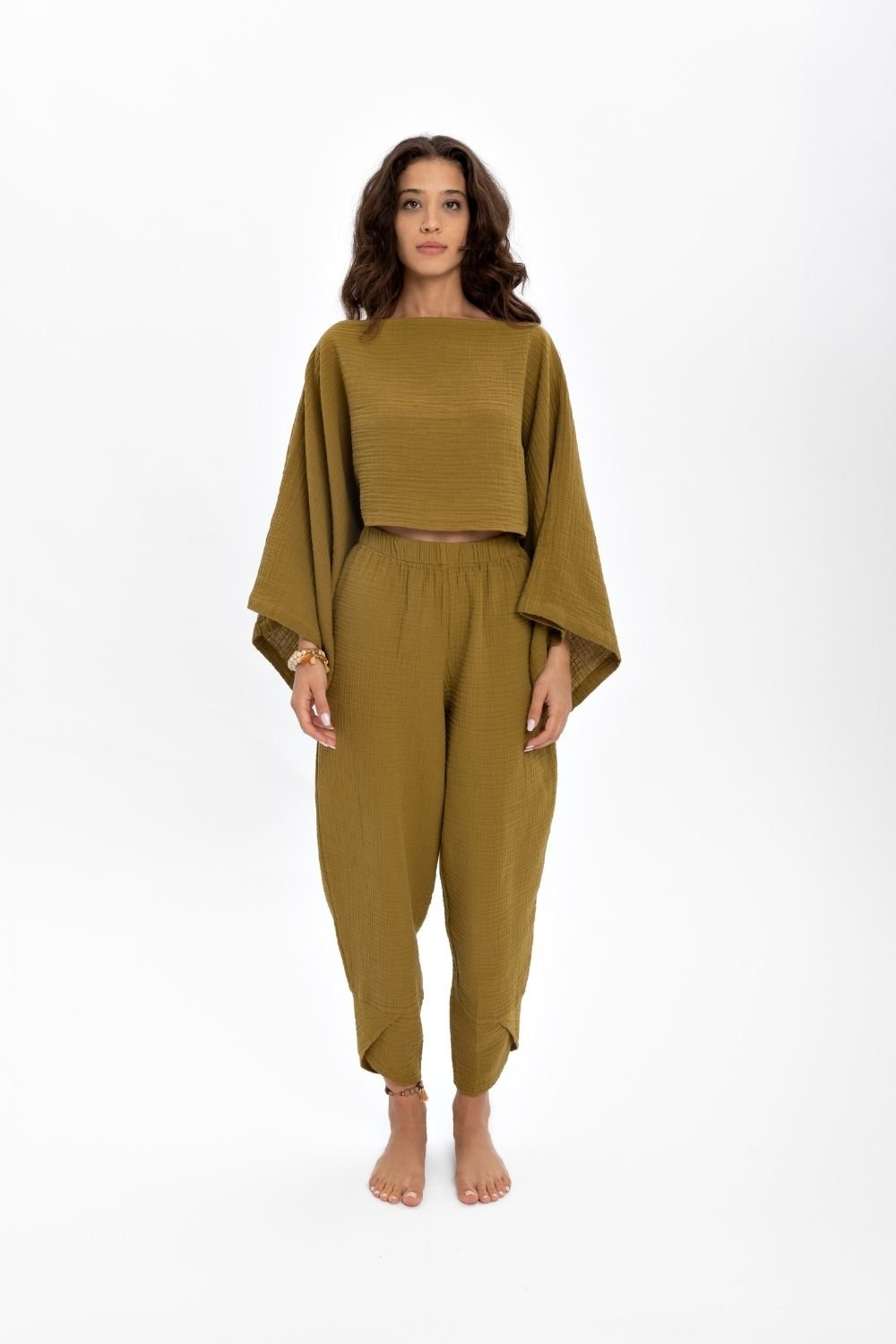Husufi-Yeşil Crop Bluz-Top-5-roqelvaxirum.shop