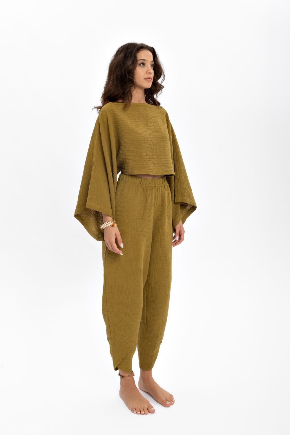 Husufi-Yeşil Crop Bluz-Top-6-roqelvaxirum.shop