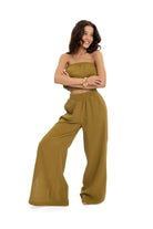 Husufi-Yeşil Müslin Yırtmaçlı Pantolon-Pantolon-2-roqelvaxirum.shop