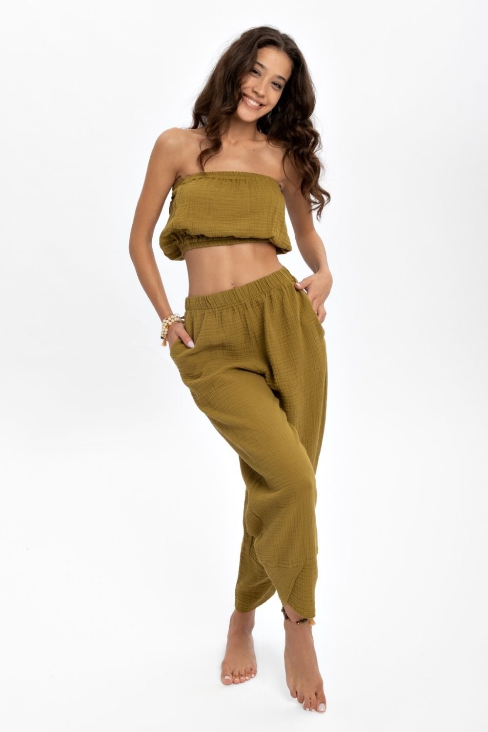 Husufi-Yeşili Müslin Croptop-Top-3-roqelvaxirum.shop