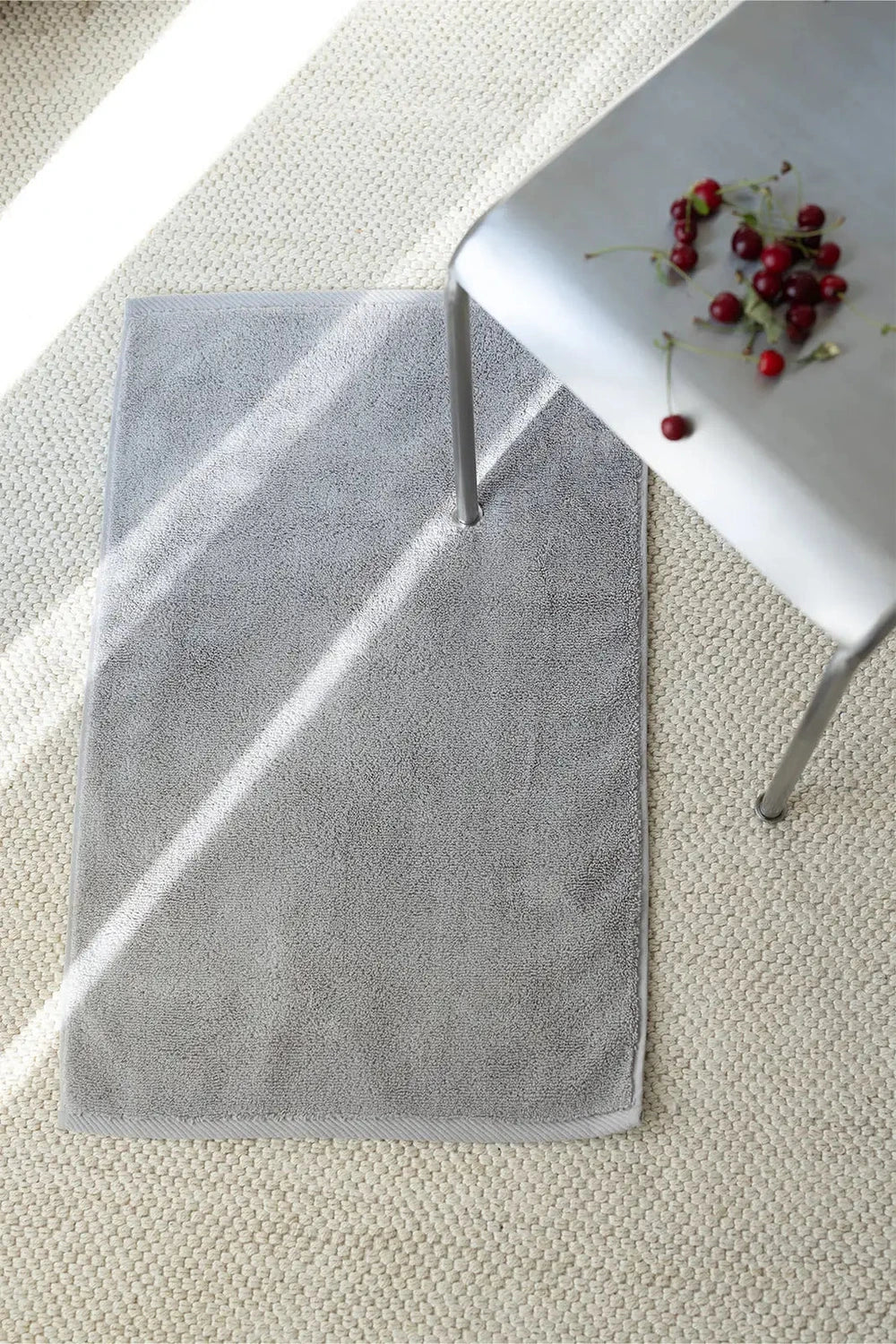 İRYA-Alba Tekli Havlu Banyo Paspası 50X80 Gri-Paspas-1-roqelvaxirum.shop