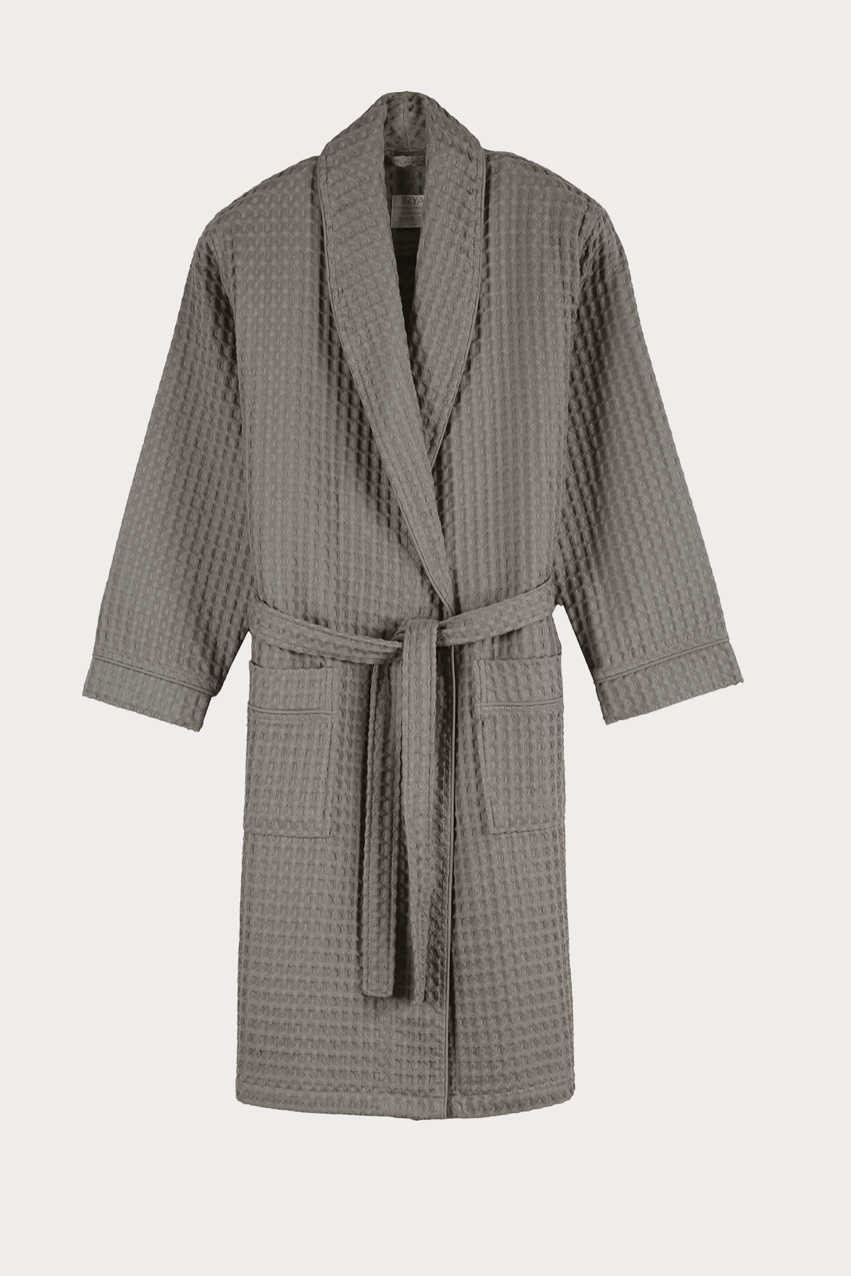 İRYA-Aura Waffle Kadın Bornoz Gri-Bornoz-5-roqelvaxirum.shop