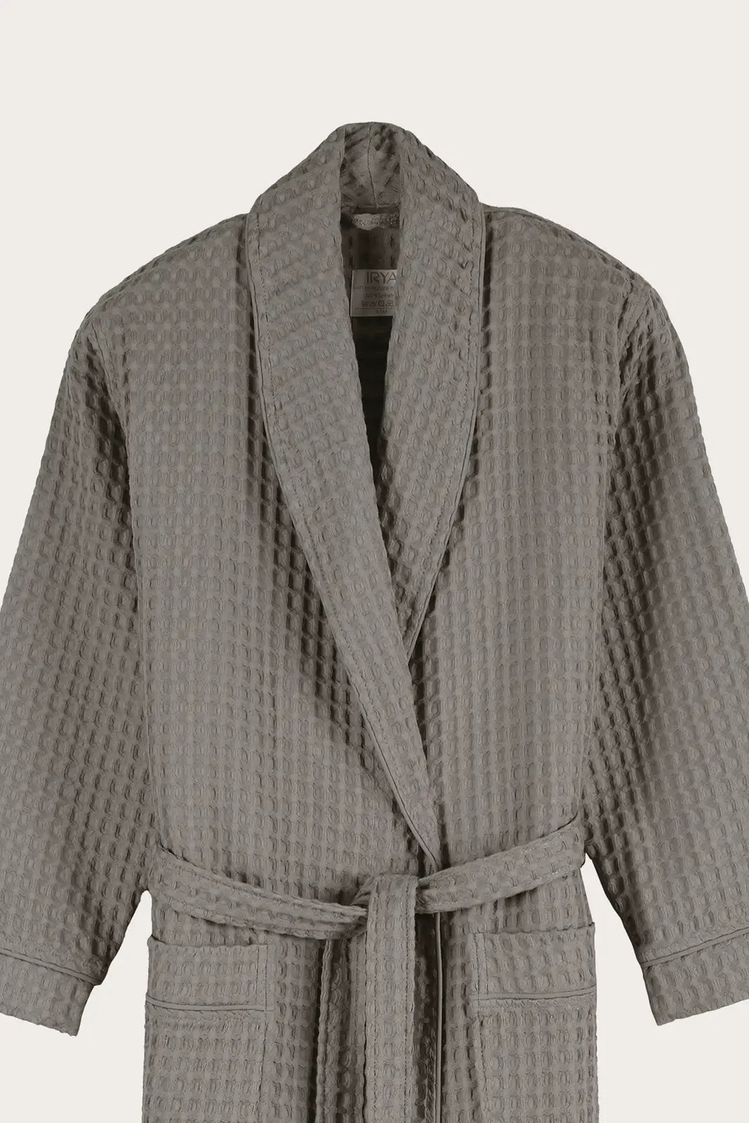 İRYA-Aura Waffle Kadın Bornoz Gri-Bornoz-8-roqelvaxirum.shop