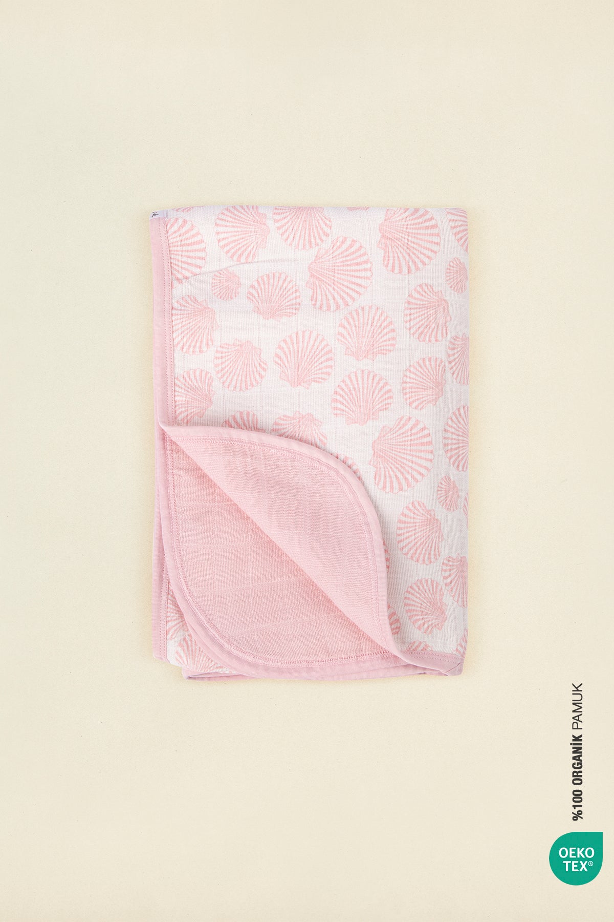İRYA-Bebemarin Seashell Müslin Battaniye 120X120 Pembe-Battaniye-3-roqelvaxirum.shop