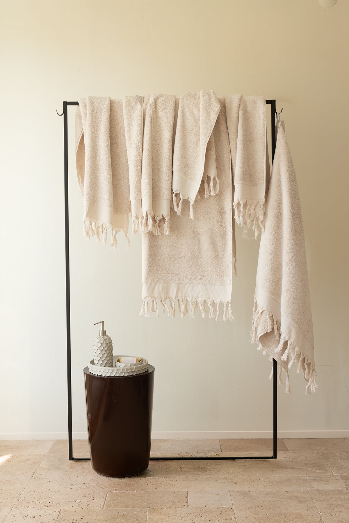 İRYA-Bodrum Banyo Havlusu Seti, Açık Bej - 2'li, 80x150 Cm-Havlu & Havlu Setleri-3-roqelvaxirum.shop