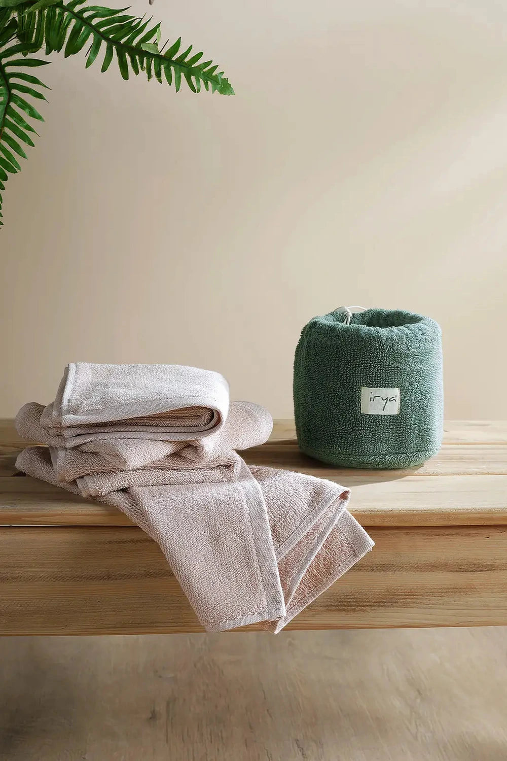 İRYA-Bouquet Çantalı 4'Lü El Havlusu Haki-Kum-Havlu & Havlu Setleri-1-roqelvaxirum.shop
