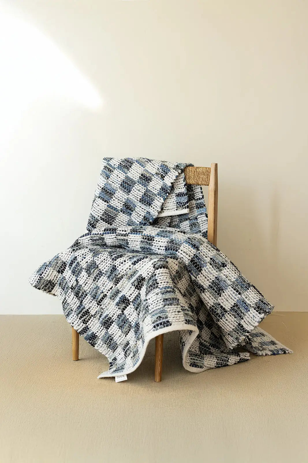İRYA-Checker Denim Kilim Ekru/İNdigo 120X180-Kilim-3-roqelvaxirum.shop