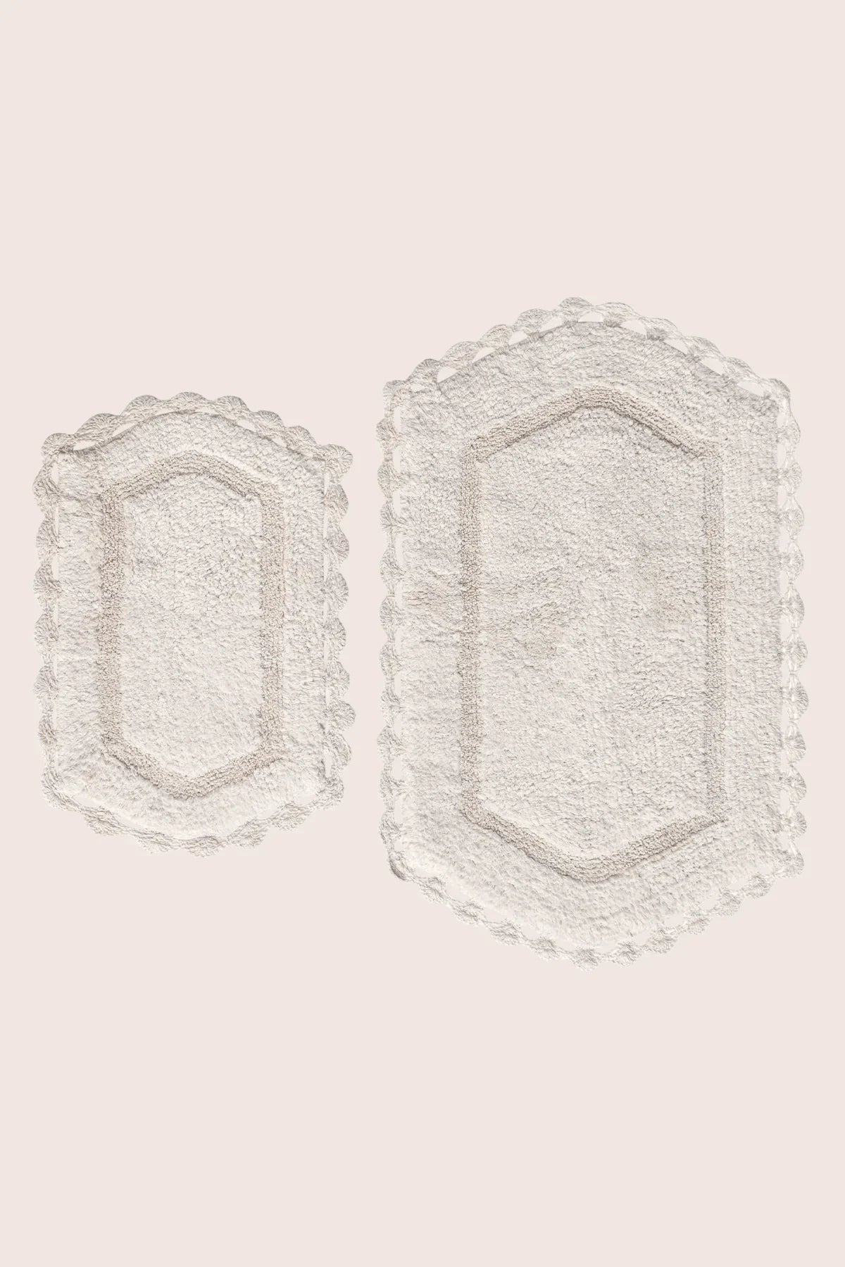 İRYA-Dale 2’Li Takım Banyo Paspası %100 Pamuk 40X60 + 60X90 Ekru-Paspas-4-roqelvaxirum.shop