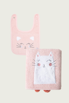 İRYA-Kitty 2'Li Organik Pamuk Yenidoğan Hediye Seti Pembe | Havlu, Önlük-2-roqelvaxirum.shop
