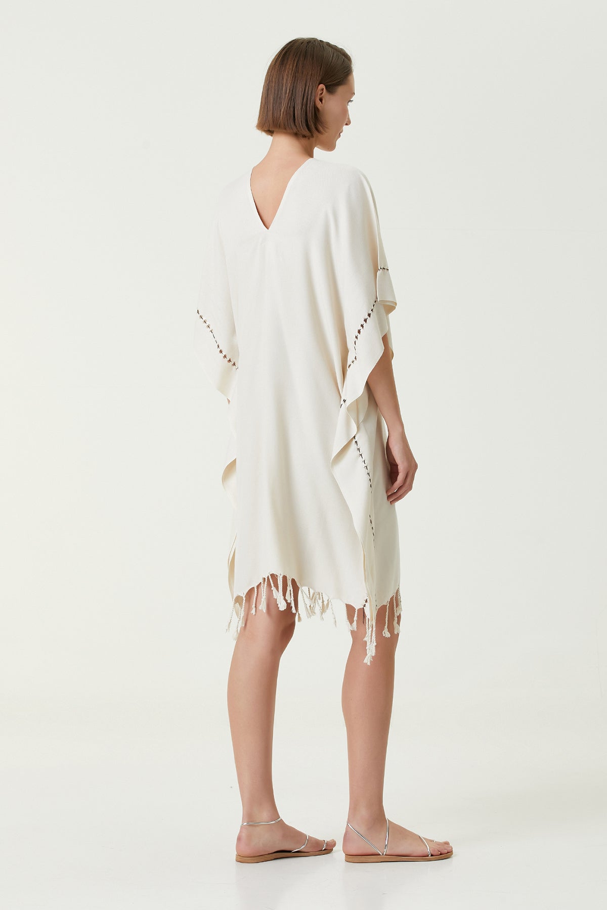 İRYA-Layla V Yaka Elbise Bej-Elbise-7-roqelvaxirum.shop