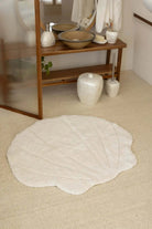 İRYA-Le Perla Tekli Banyo Paspası Bambu 80X90 Ekru-Paspas-1-roqelvaxirum.shop