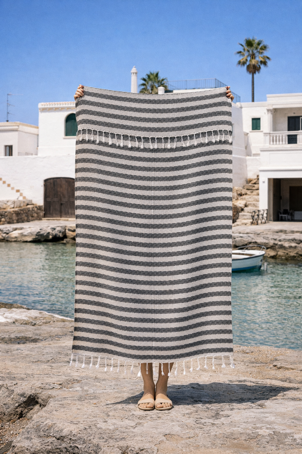İRYA-Liny Peştamal 90X170 Gri-Havlu & Havlu Setleri-2-roqelvaxirum.shop