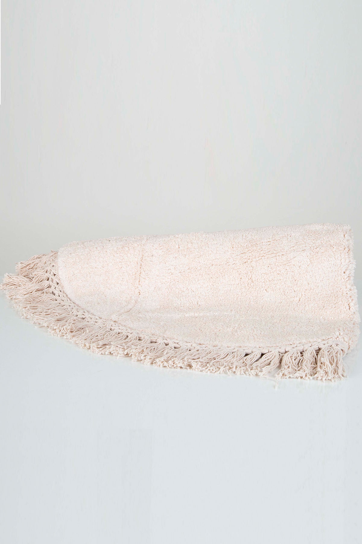 İRYA-Lora Yuvarlak Banyo Paspası %100 Pamuk 90X90 Pembe-Paspas-6-roqelvaxirum.shop