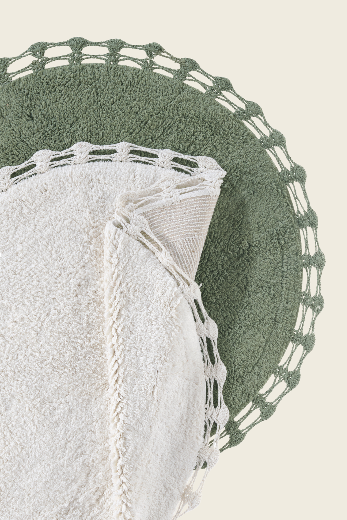 İRYA-Luna Yuvarlak Banyo Paspası %100 Pamuk 90X90 Haki-Paspas-4-roqelvaxirum.shop