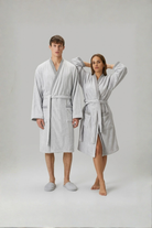 İRYA-Marble %100 Pamuk Bornoz Takımı Gri-Bornoz-1-roqelvaxirum.shop